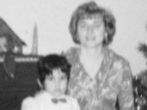 Jennifer with her adoptive mom Mary on New Year's Eve 1973.